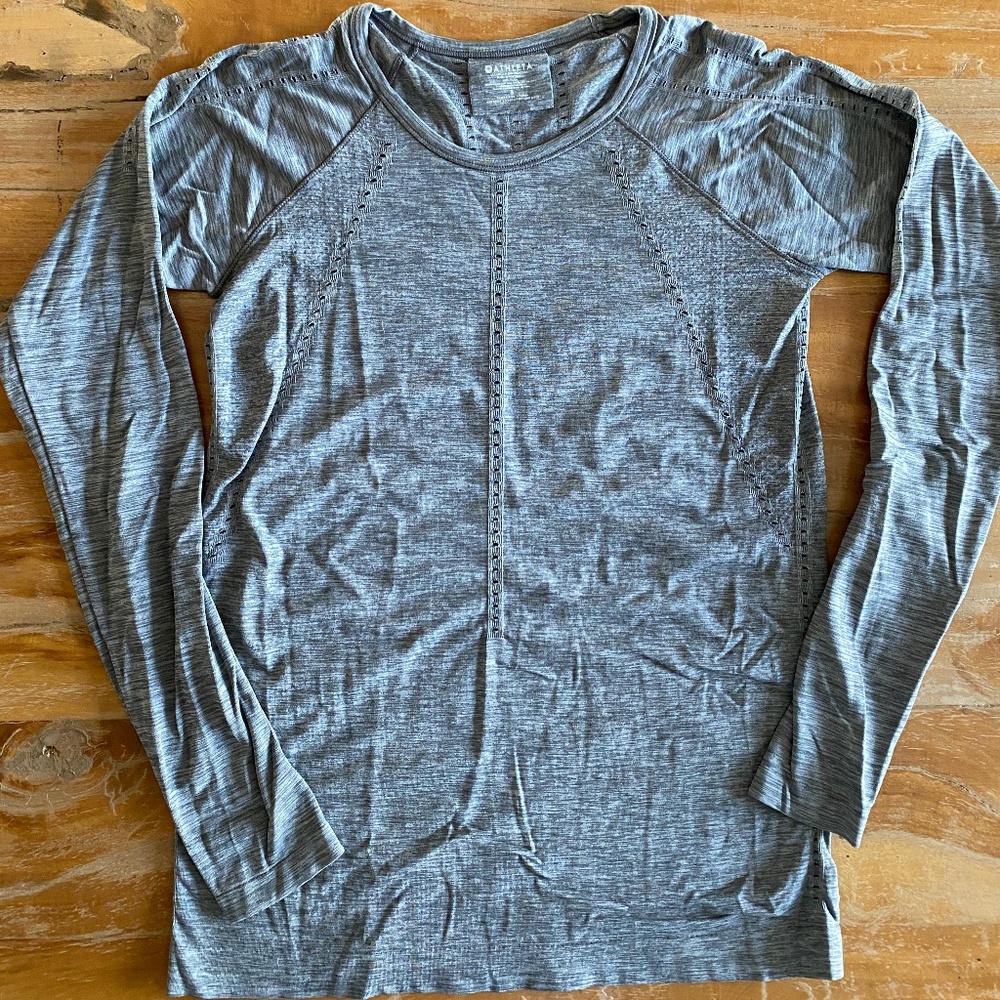 Athleta Foothill Long Sleeve Top Women's Small Gray